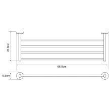 Полка для полотенец WasserKRAFT Rhein K-6211 Хром
