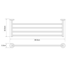 Полка для полотенец WasserKRAFT Rhein K-6211 Хром