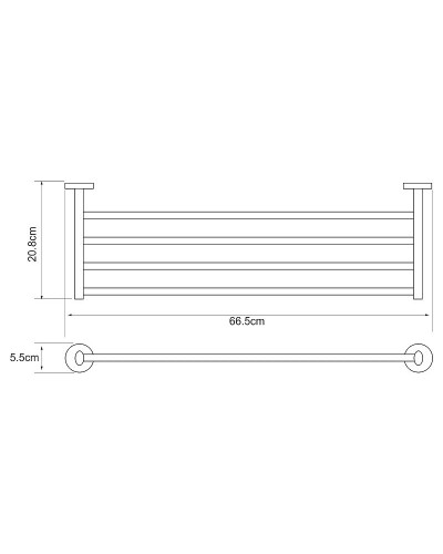 Полка для полотенец WasserKRAFT Rhein K-6211 Хром