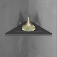 Полка из искусственного камня Abber Stein AS1652LMB угловая Черная матовая