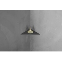 Полка из искусственного камня Abber Stein AS1652LMB угловая Черная матовая