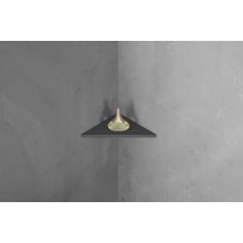 Полка из искусственного камня Abber Stein AS1652LMB угловая Черная матовая