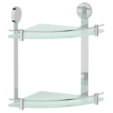 Стеклянная полка Artwelle Harmonie HAR 040 угловая Хром