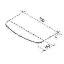 Полка стеклянная с держателями Ravak Evolution X000000399