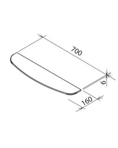Полка стеклянная с держателями Ravak Evolution X000000399