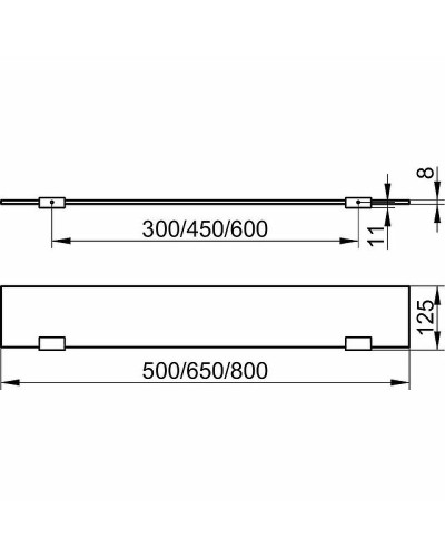 Стеклянная полка Keuco Collection Moll 12710 015500 Хром