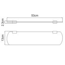 Стеклянная полка WasserKRAFT Sauer K-7924 Золото