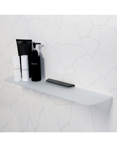 Стеклянная полка WasserKRAFT Glan K-5124 Черная глянцевая