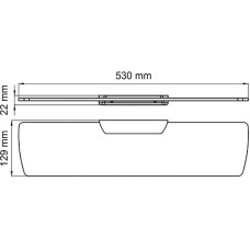 Стеклянная полка WasserKRAFT Glan K-5124 Черная глянцевая