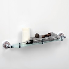 Стеклянная полка WasserKRAFT Regen K-6944 Хром