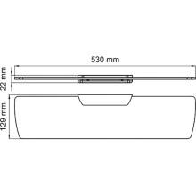 Стеклянная полка WasserKRAFT Wiese K-8924 Оружейная сталь