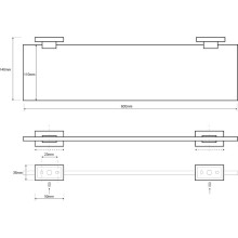 Стеклянная полка Bemeta Plaza 118102042 Хром
