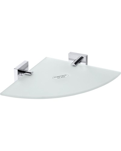 Стеклянная полка Bemeta Beta 132102012 угловая Хром