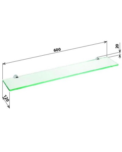 Полка стеклянная Bemeta Alfa 102402242 Хром