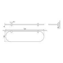 Стеклянная полка Excellent Kobo DOEX.1710CR Хром