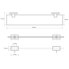 Полка стеклянная 50 см Bemeta Niki 153102042