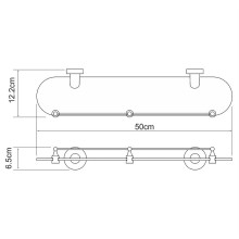 Стеклянная полка WasserKRAFT Isen K-4044 Хром