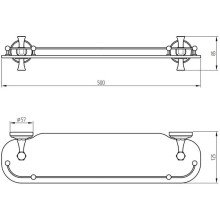 Стеклянная полка Migliore Fortuna 27668 Бронза