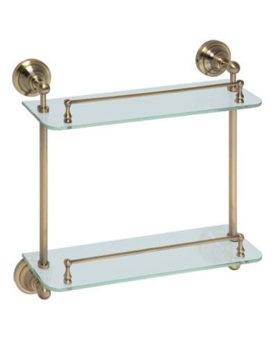 Полочка стеклянная Bemeta Retro bronze 144102127 Бронза