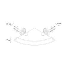 Стеклянная полка Fixsen Retro FX-83803A угловая Бронза