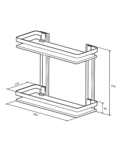 Стеклянная полка AM.PM Sense L A7455200 Серебристая