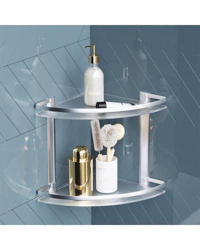 Стеклянная полка AM.PM Sense L A7456200 угловая Серебристая