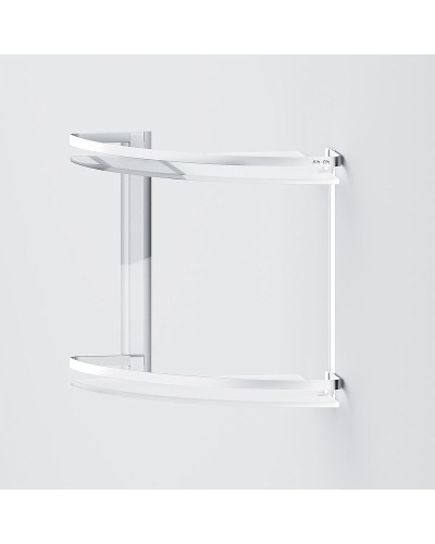 Стеклянная полка AM.PM Sense L A7456200 угловая Серебристая