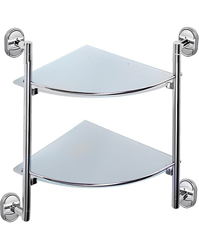 Стеклянная полка Haiba HB1907-2 угловая Хром