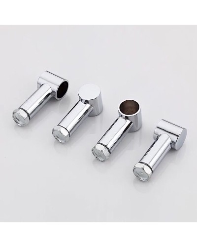 Стеклянная полка Haiba HB1907-2 угловая Хром