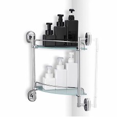 Стеклянная полка Haiba HB1907-2 угловая Хром