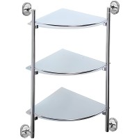 Стеклянная полка Haiba HB1907-3 угловая Хром