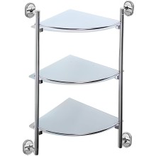 Стеклянная полка Haiba HB1907-3 угловая Хром