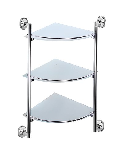 Стеклянная полка Haiba HB1907-3 угловая Хром