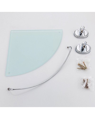 Стеклянная полка Haiba HB1921-1 угловая Хром