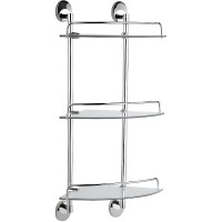 Стеклянная полка Haiba HB1607-3 угловая Хром