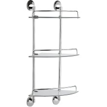 Стеклянная полка Haiba HB1607-3 угловая Хром