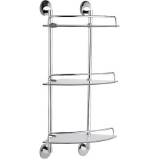 Стеклянная полка Haiba HB1607-3 угловая Хром