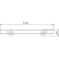 Стеклянная полка Haiba HB1707-1 Хром
