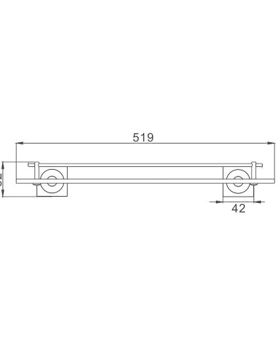 Стеклянная полка Haiba HB8507 Хром