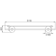 Стеклянная полка Haiba HB8707 Черная