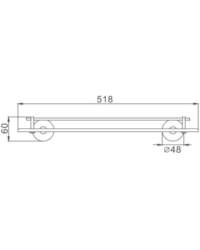 Стеклянная полка Haiba HB8707 Черная