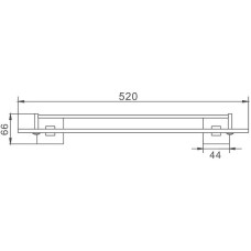 Стеклянная полка Haiba HB8607 Хром