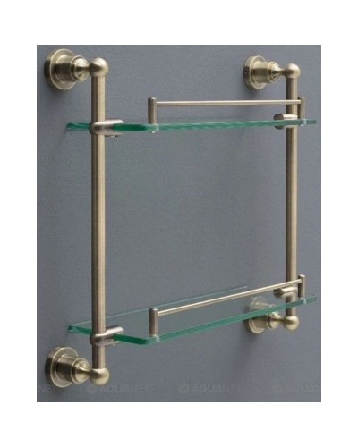 Полка стеклянная 43,8 см Aquanet 3852