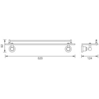 Полка стеклянная 52 см Aquanet 3887