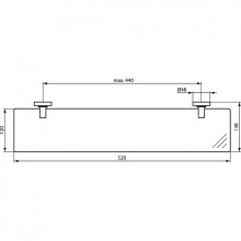 Полка Ideal Standard IOM A9124AA Хром