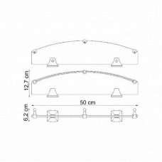 Стеклянная полка WasserKRAFT Wern K-2544 Хром