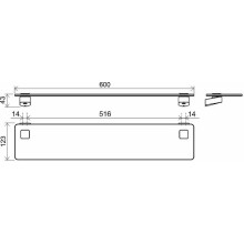 Стеклянная полка Ravak 10° X07P567 Черная матовая