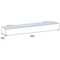 Полка стеклянная 52 см Remer Flat FT20CR