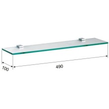 Полка стеклянная 49 см Remer SQ SQ20CR