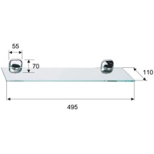 Полка стеклянная 49,5 см Remer Suite SU20CR